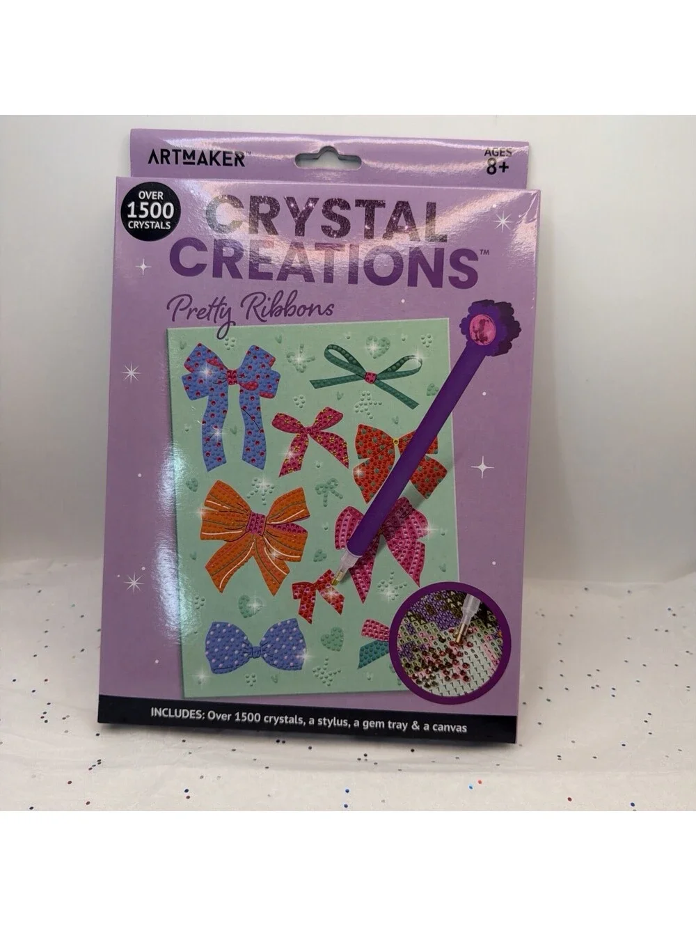 ArtMaker Crystal Creations Pretty Ribbons Diamond Painting Kit 1500 Crystals New